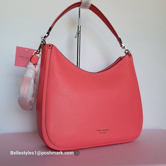 KATE SPADE Handbags - KATE SPADE Roulette Pebbled Leather Large Hobo Bag- Peach Melba color 🎈$178.⭐